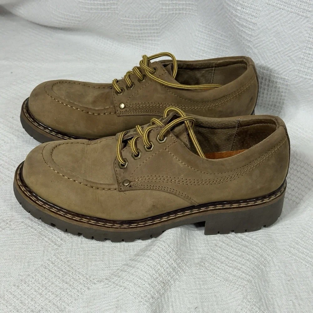 American Eagle Outfitters Shoes Womens‎ 9 Brown Leather Chunky Platform Y2K
